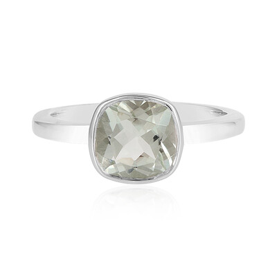 Bague en argent et Améthyste verte