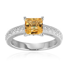 Bague en argent et Citrine