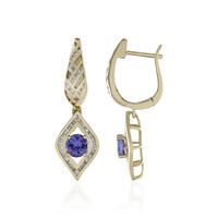 Boucles d'oreilles en or et Tanzanite AAA (de Melo)