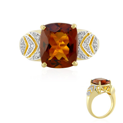 Bague en argent et Citrine Madère