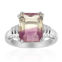 Bague en argent et Fluorite multicolore (Pallanova)