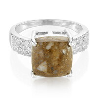 Bague en argent et Quartz Dinosaure