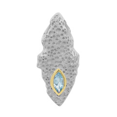 Pendentif en argent et Topaze bleu Suisse