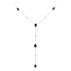 Collier en or et Saphir bleu de Ceylan