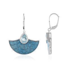 Boucles d'oreilles en argent et Topaze bleu ciel (Adela Silber)