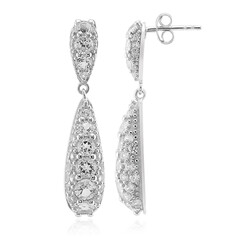 Boucles d'oreilles en argent et Topaze blanche