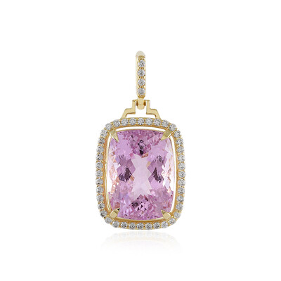 Pendentif en or et Kunzite du Brésil