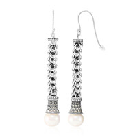 Boucles d'oreilles en argent et Perle de culture d'eau douce (Nan Collection)