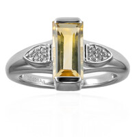 Bague en argent et Citrine multicolore