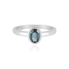 Bague en argent et Kyanite bleu pétrole