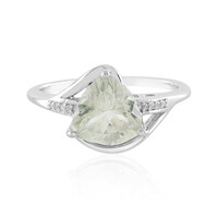 Bague en argent et Améthyste verte