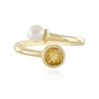 Bague en argent et Citrine