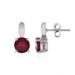 Boucles d'oreilles en argent et Rubis de Bemainty