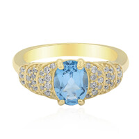 Bague en argent et Topaze bleu Suisse