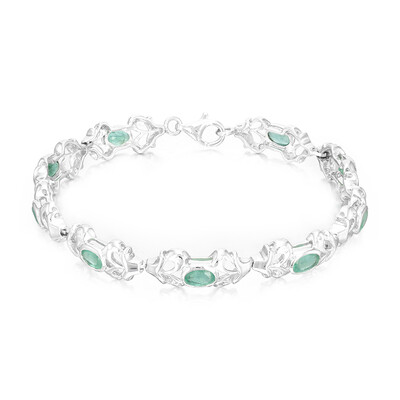 Bracelet en argent et Emeraude de Zambie