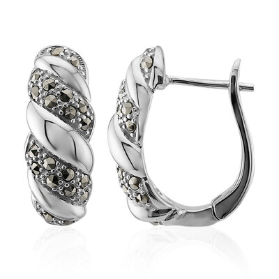 Boucles d'oreilles en argent et Marcassite (Annette classic)