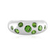 Bague en argent et Diopside de Russie