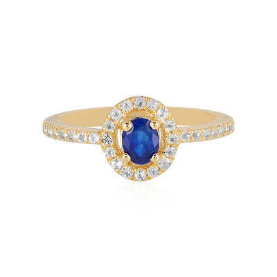 Bague en argent et Spinelle bleu roi