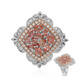 Bague en argent et Saphir Padparadscha (Dallas Prince Designs)