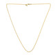 Collier mailles corde – 61 cm (ajustable) – argent plaqué or jaune