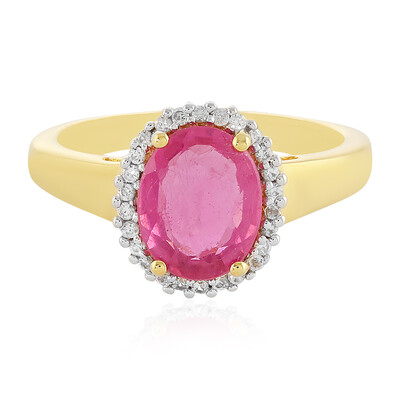 Bague en argent et Saphir rose de Madagascar