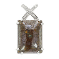 Pendentif en argent et Quartz Dinosaure