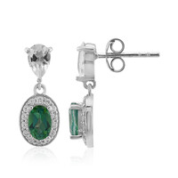 Boucles d'oreilles en argent et Topaze vert papillon