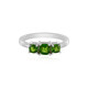 Bague en argent et Diopside de Russie