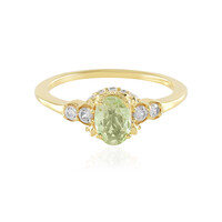 Bague en argent et Grenat vert menthe de Merelani