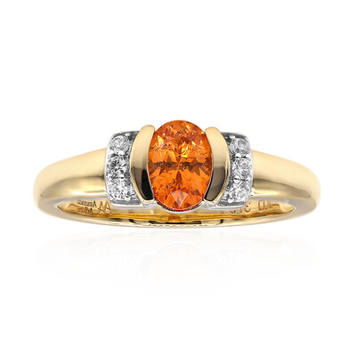 Bague en or et Spessartine de Californie (Amanda Adkins)