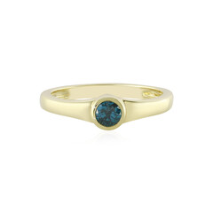 Bague en or et Diamant bleu I4