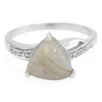 Bague en argent et Agate du Botswana