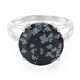 Bague en argent et Obsidienne Flocon-de-Neige