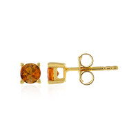 Boucles d'oreilles en argent et Tourmaline orange