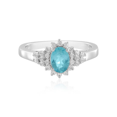 Bague en argent et Apatite bleue