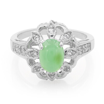 Bague en argent et Chrysoprase impériale