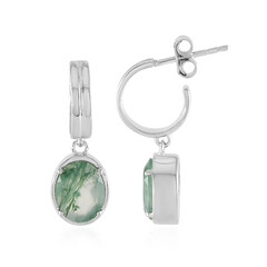 Boucles d'oreilles en argent et Agate mousse