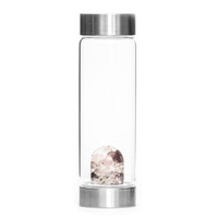 Bouteille bien-être &quot;Wellness&quot; - améthyste, quartz rose et quartz blanc (VitaJuwel)