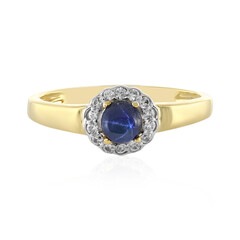 Bague en argent et Saphir étoilé bleu