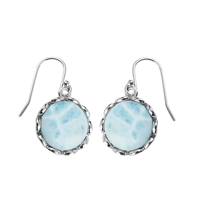 Boucles d'oreilles en argent et Larimar