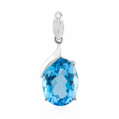 Pendentif en argent et Topaze bleu Suisse (Pallanova)