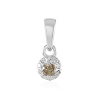 Pendentif en argent et Diamant champagne I2