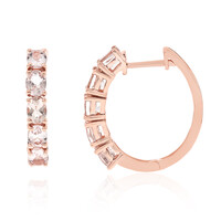 Boucles d'oreilles en or et Morganite AAA