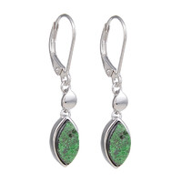 Boucles d'oreilles en argent et Uvarovite