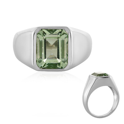 Bague en argent et Améthyste verte