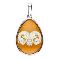 Pendentif en argent et Ambre baltique