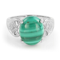 Bague en argent et Malachite