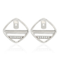 Boucles d'oreilles en argent et Topaze blanche