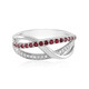 Bague en argent et Spinelle rouge noble