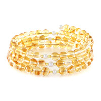 Bracelet en acier et Citrine (Riya)